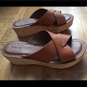 Kork-Ease Platform Leather Sandals
